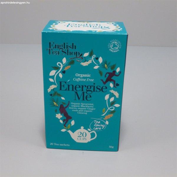 Ets wellness bio tea energise me koffein mentes 20x1.5g 30 g