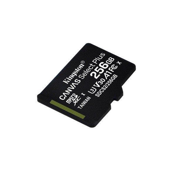 KINGSTON Memóriakártya MicroSDXC 256GB Canvas Select Plus 100R A1 C10 Adapter
nélkül