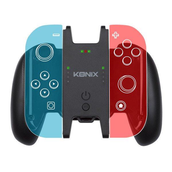 KONIX - MYTHICS Nintendo Switch/OLED Play & Charge Joy-Con Töltő egység (Mini
Kontroller), Fekete