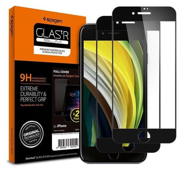 Spigen Glass FC Apple iPhone SE 2022/2020/8/7 Tempered kijelzővédő fólia
2db, fekete