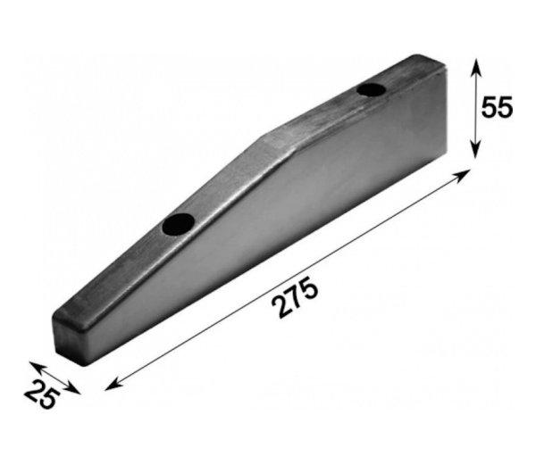 Gumiütköző ÉK alakú 275x25x55mm KRONE