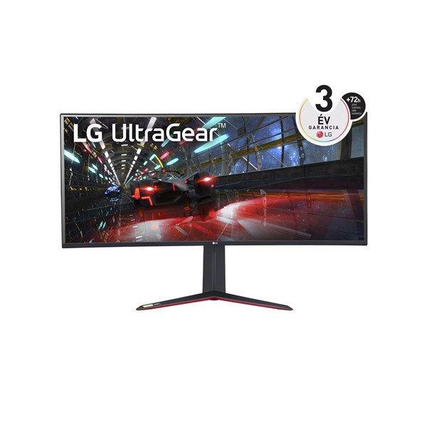 LG Ívelt Gaming 160Hz Nano IPS monitor 37.5" 38GN950P, 3840x1600, 21:9,
450cd/m2, 1ms, 2xHDMI/DisplayPort/3xUSB