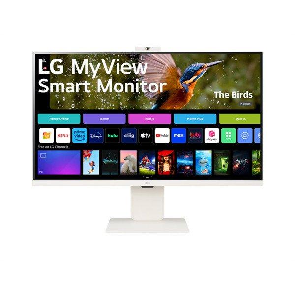 LG Smart IPS monitor 31.5" 32SR85U-W, 3840x2160, 16:9, 400cd/m2, 5ms,
2xHDMI/2xUSB/USB-C/Bluetooth/AirPlay2, hangszóró