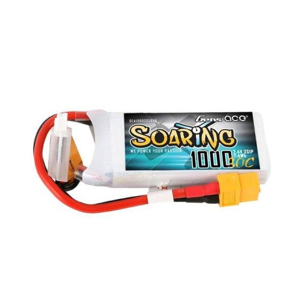 Gens Ace Soaring 1000mAh 7.4V 30C 2S1P XT60 akkumulátor