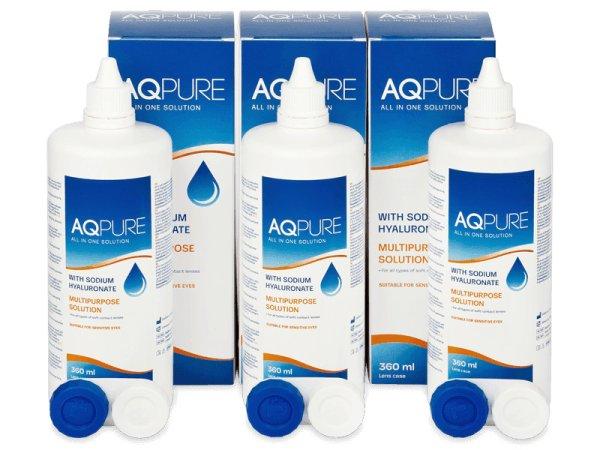 AQ Pure kontaktlencse folyadék 3 x 360 ml