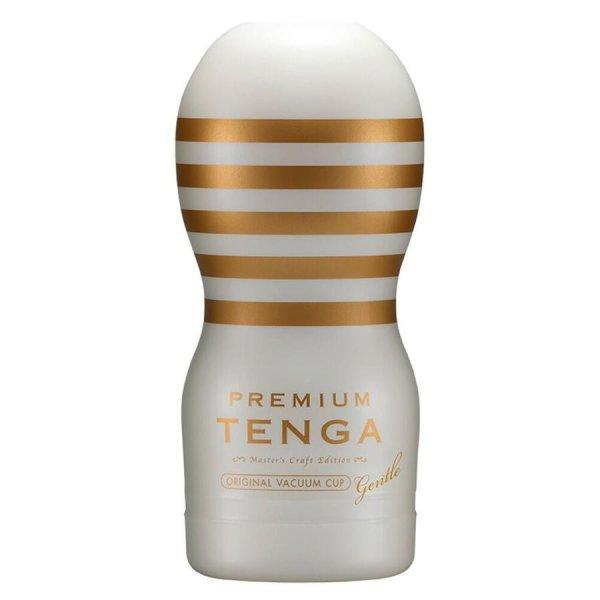 TENGA Premium Gentle - eldobható maszturbátor (fehér)