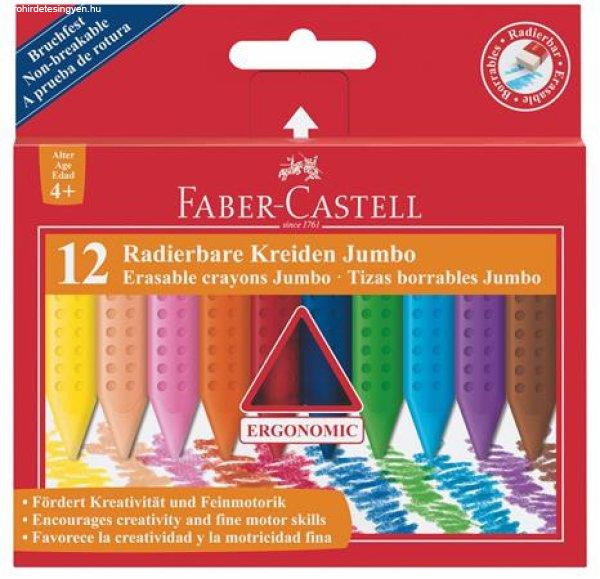 Zsírkréta, háromszögletű, FABER-CASTELL "Jumbo Grip", 12
különböző szín