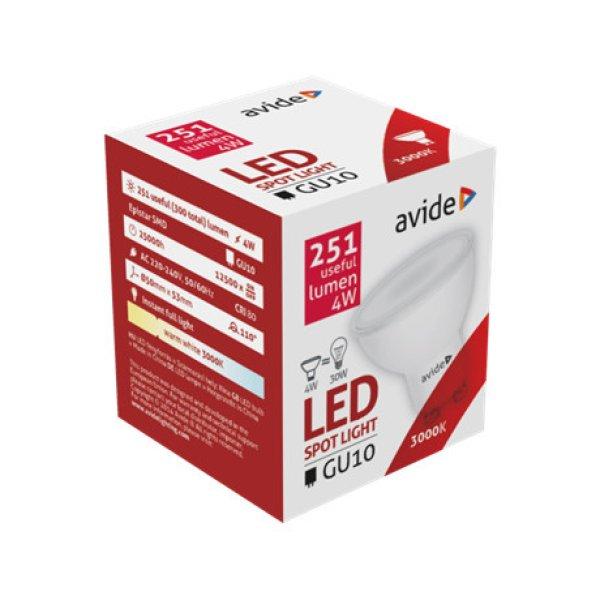 Avide ABGU10WW-4W-AP LED izzó