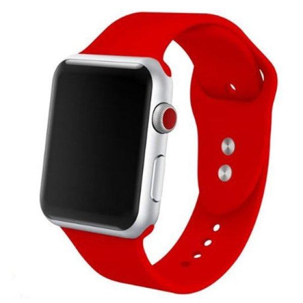 Mybandz APW381643 apple watch utángyártott szilikon óraszíj /piros/ 38/40 mm