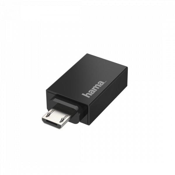 Hama USB - OTG adapter - microUSB dugó, USB-A aljzat (200307)