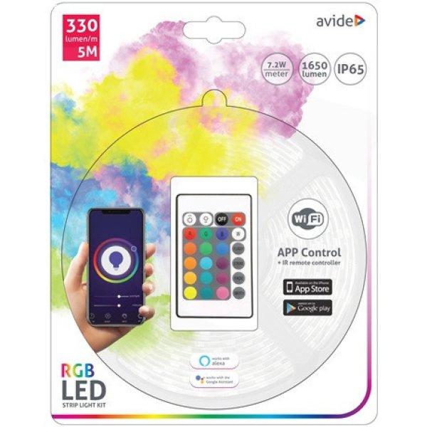 Avide ABLSBL12V5050-30RGB-WIFI+IR led szalag bliszter 12v 7.2w smd5050 30led rgb
ip65 5m wifi tuya + ir