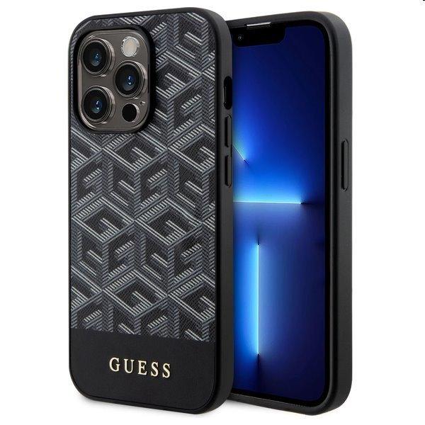 Guess PU G Cube MagSafe tok Apple iPhone 15 Pro Max számára, fekete