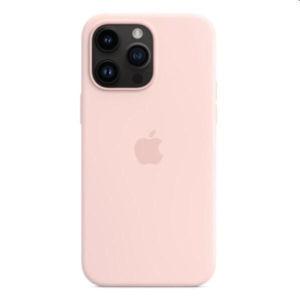 Apple iPhone 14 Pro Max Silicone Case with MagSafe, chalk pink