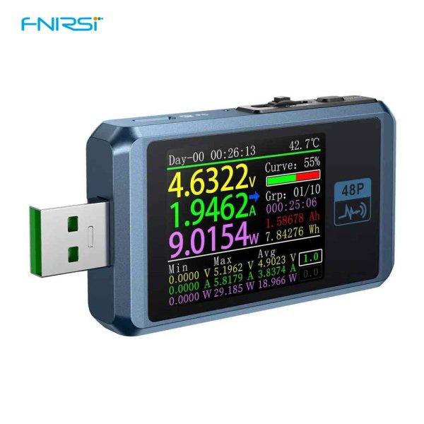 FNIRSI FNB48P - USB teszter: feszültség-, áram-, teljesítmény-,
gyorstöltésteszt, applikációk stb.