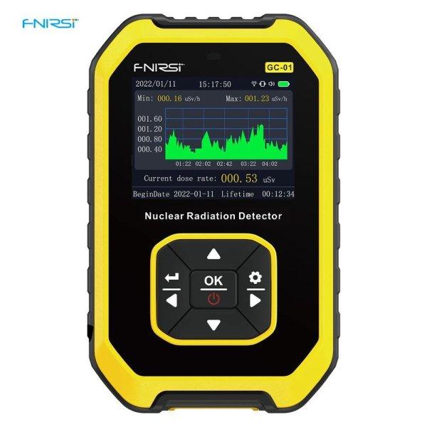 FNIRSI GC01 - sugárzásmérő: radioaktivitás-mérés, béta-, gamma- és
röntgensugarak