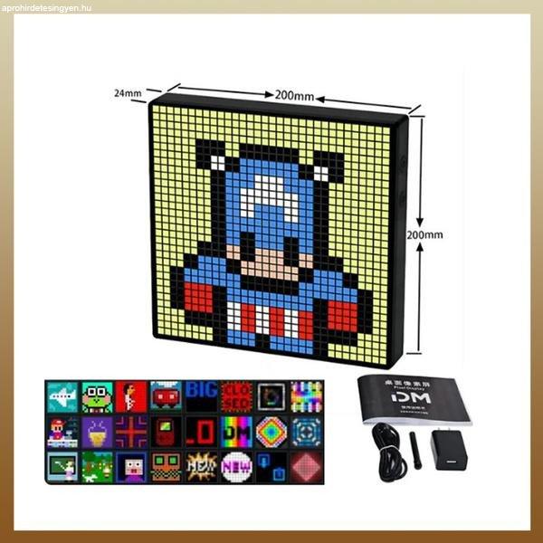 Gamer asztali digitális LED kijelző aplikációs vezérléssel - 16x16 pixel
holm8349