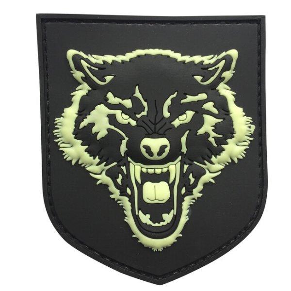 WARAGOD FELVARRÓ 3D Wolf PVC Patch Glow