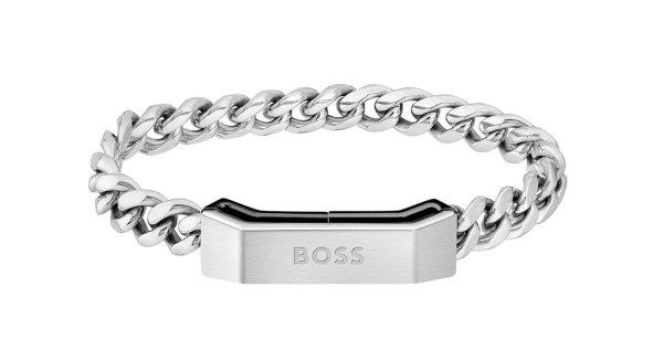 Hugo Boss Stílusos acél karkötő 1580314M 17,5 cm