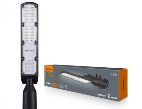 Videx LED forgatható 30 W-os fekete színű LED utcai lámpa 5000K  IP65