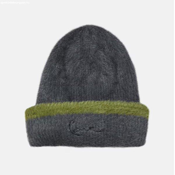 Téli sapka karl kani Signature Fluffy Beanie black/olive