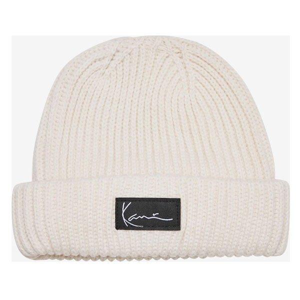 Téli sapka karl kani Woven Signature Essential Fisherman Beanie white