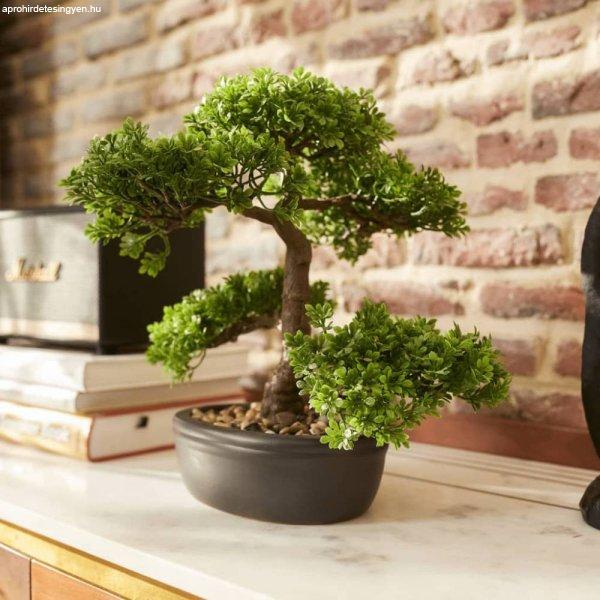 Emerald zöld mű mini bonsai fa 32 cm