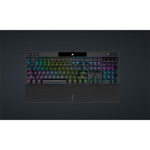 CORSAIR Vezetékes Billentyűzet Gaming, K70 RGB PRO, Mechanikus, CHERRY MX Red
switch, Alumínium keret, US, szürke