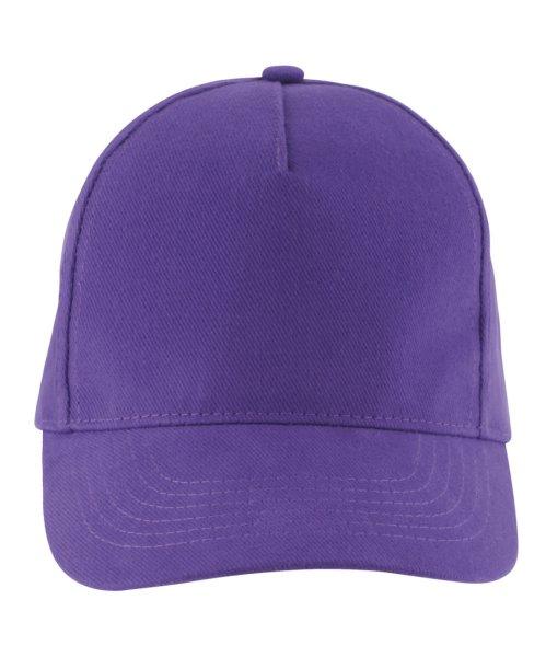 Uniszex pamut 5 paneles baseball sapka, SOL'S SO00594, Dark Purple-U