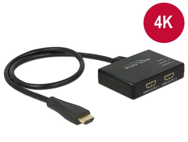 DeLock HDMI Splitter 1x HDMI in > 2x HDMI out 4K