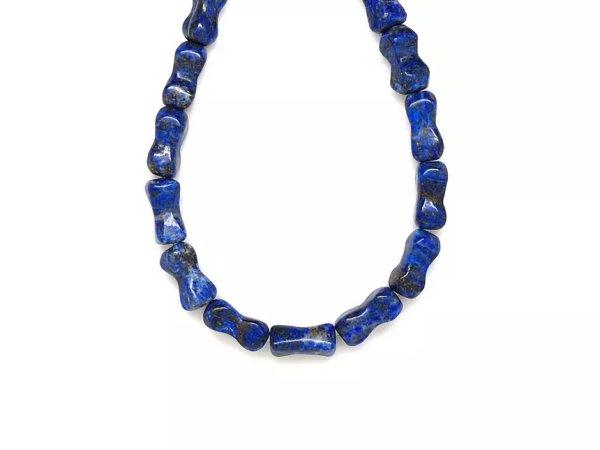 Lapis lazuli csont alak 8-9x11-16mm