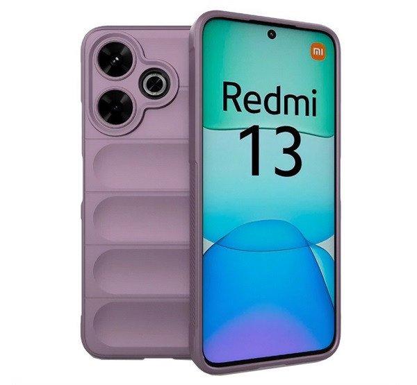 Szilikon telefonvédő (ütésállóság, kameravédő, 3D) LILA Xiaomi Redmi 13