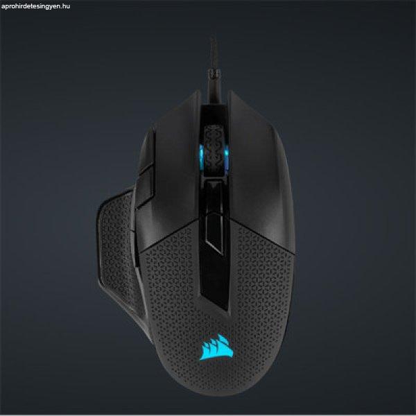 CORSAIR Vezetékes Egér Gaming, NIGHTSWORD RGB Tunable, 8 programozható gomb,
RGB Világítás, 18000dpi, fekete