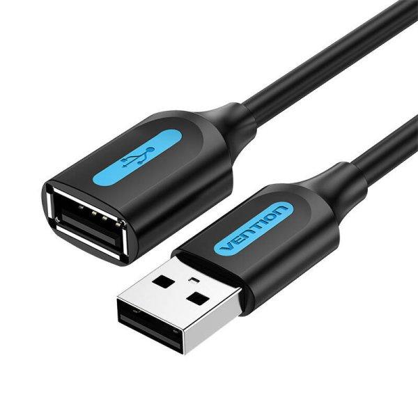 Szellőztetés USB-A-USB-A csatlakozókábel fekete 1 m