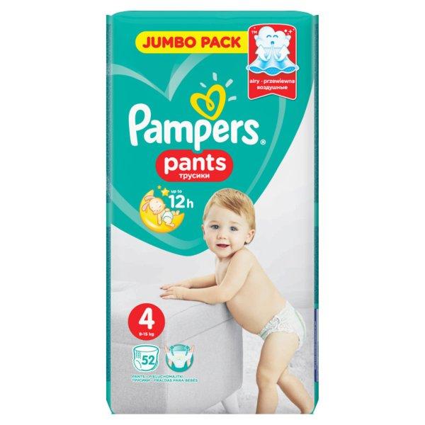 Pampers Pants 4 Jumbo Pack bugyipelenka 9-12 kg - 52 db