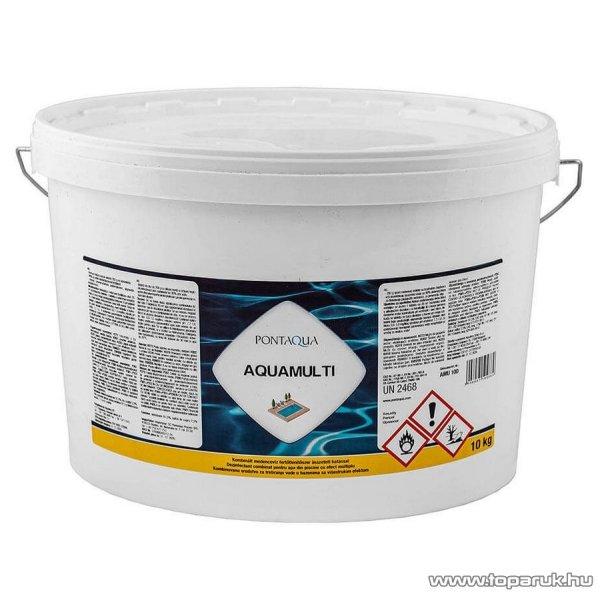 PoolTrend / PontAqua AQUAMULTI kombinált medence klórozó, algaölő,
pelyhesítő vízkezelő szer, 10 kg (50 db tabletta)