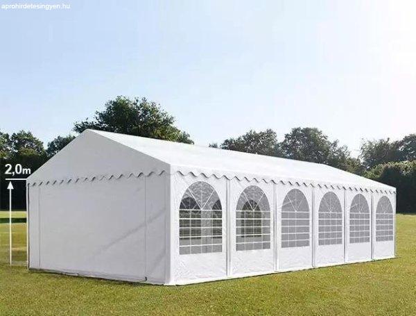 Professzionális rendezvénysátor 6x12 m ponyva  PVC erősített szerkezettel
padlókerettelfehér (72m2)