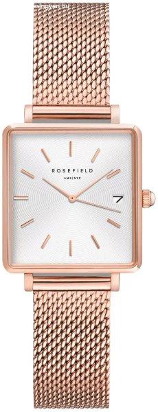 Rosefield The Mini Boxy XS White Sunray Mesh Rose gold QMWMRG-Q040