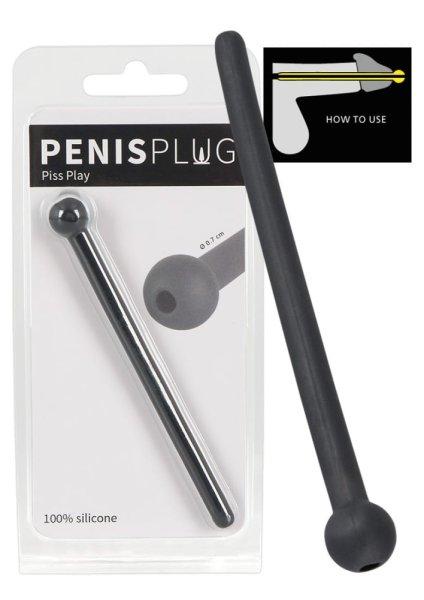  Penis Plug Piss Play Black 