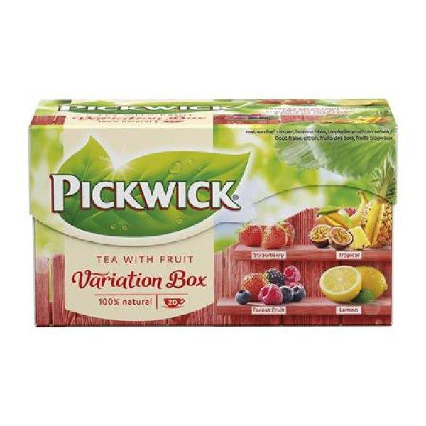 Fekete tea, 20x1,5 g, PICKWICK "Variációk Piros", eper, trópusi
gyümölcs, erdei gyümölcs, citrom