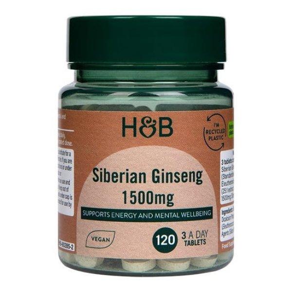 H&B szibériai ginseng tabletta 1500mg 120 db