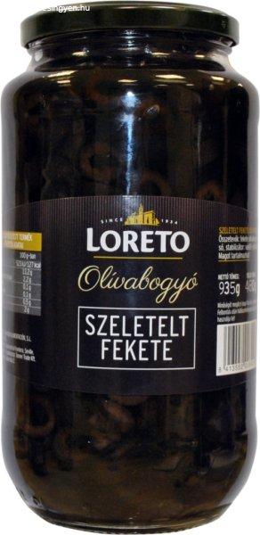 LORETO OLÍVABOGYÓ FEKETE SZELETELT 935G