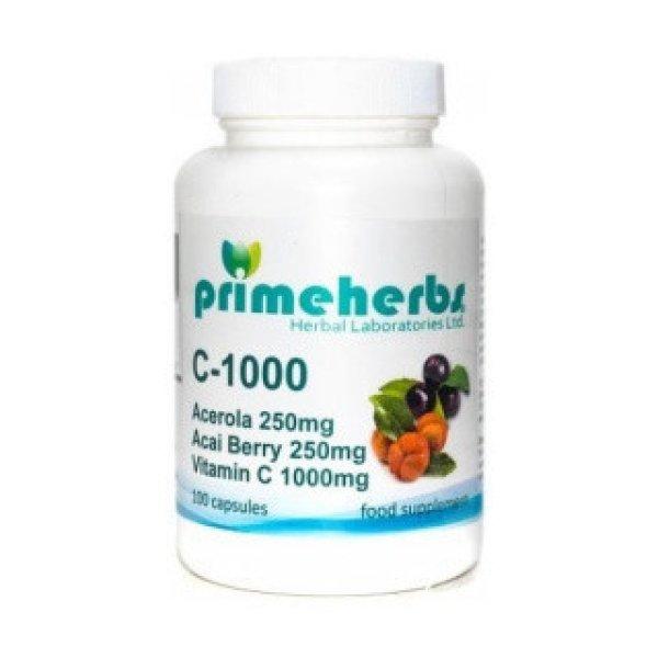 Primeherbs C-1000mg+acerola 250mg+acai 250mg 100db