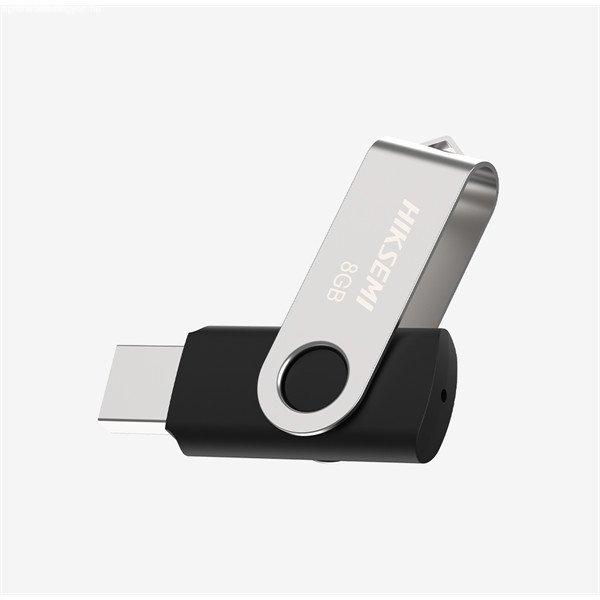 HIKSEMI Pendrive 8GB M200S "Rotary" USB 2.0, Szürke-Fekete,
(HIKVISION)