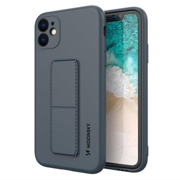 Wozinsky kitámasztható tok Flexible Silicone telefontok egy stand iPhone 12
Pro Navy Blue