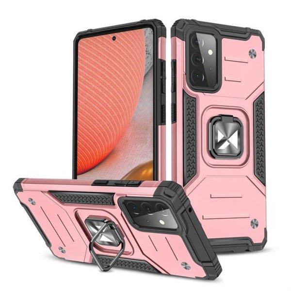 Wozinsky Ring Armor tok kitámasztható Tough Rugged tok Samsung Galaxy A72 4G
Pink