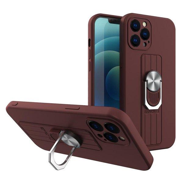 Ring tok szilikon tok Xiaomi Redmi Note 10 / Redmi Note 10S Brown