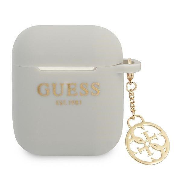 Guess GUA2LSC4EG AirPods tok szürke Szilikon Charm 4G kollekció