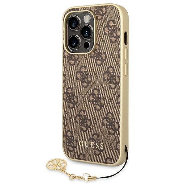 Guess GUHCP14XGF4GBR iPhone 14 Pro Max 6,7" barna keménytok 4G Charms
kollekció