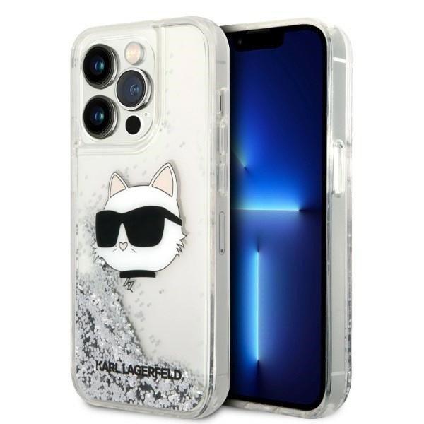 Karl Lagerfeld KLHCP14XLNHCS iPhone 14 Pro Max 6.7" ezüst/ezüst
keménytok Glitter Choupette Head