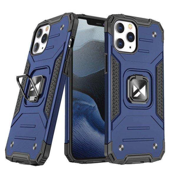 Wozinsky Ring Armor tok iPhone 14 Pro Max Armor tok mágneses tartó gyűrű
kék